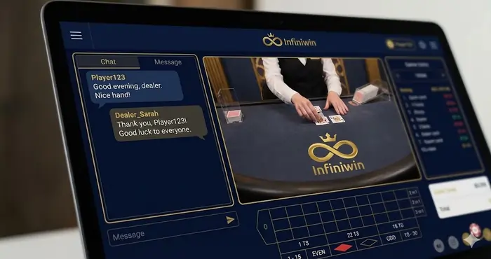 interface showing a polite chat interaction between a player and a professional dealer.